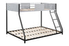 Sturdy Metal Bunk Bed with Safety Guardrails