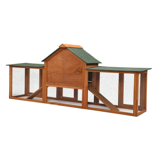 Cozy Bunny Haven: Stylish Wooden Hutch for Happy Pets