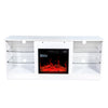 Cozy Fireplace TV Stand – Modern Entertainment Hub with Electric Heater and Storage