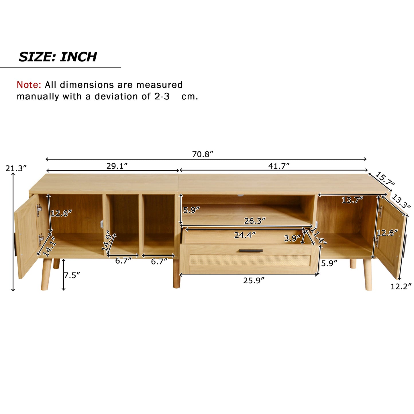 Rattan Chic TV Stand: Stylish Console for Any Room