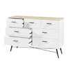 Elegant Deep Drawer Dresser in White and Oak