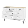 Elegant Deep Drawer Dresser in White and Oak