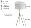 Versatile Adjustable Tripod Floor Lamp with Shade