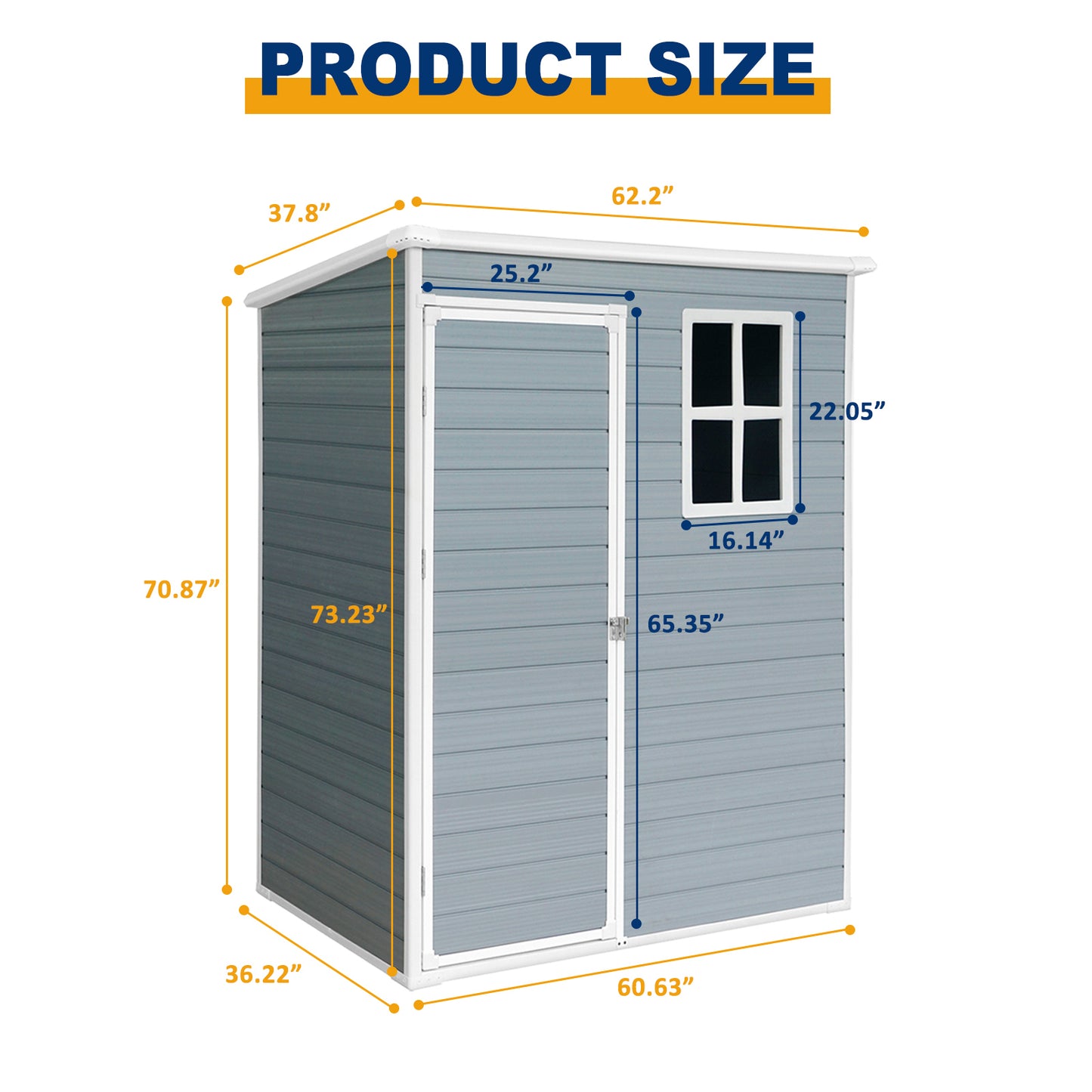 Stylish Grey Outdoor Storage Shed for Patio Gear