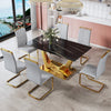 Chic Glass & Gold Dining Table