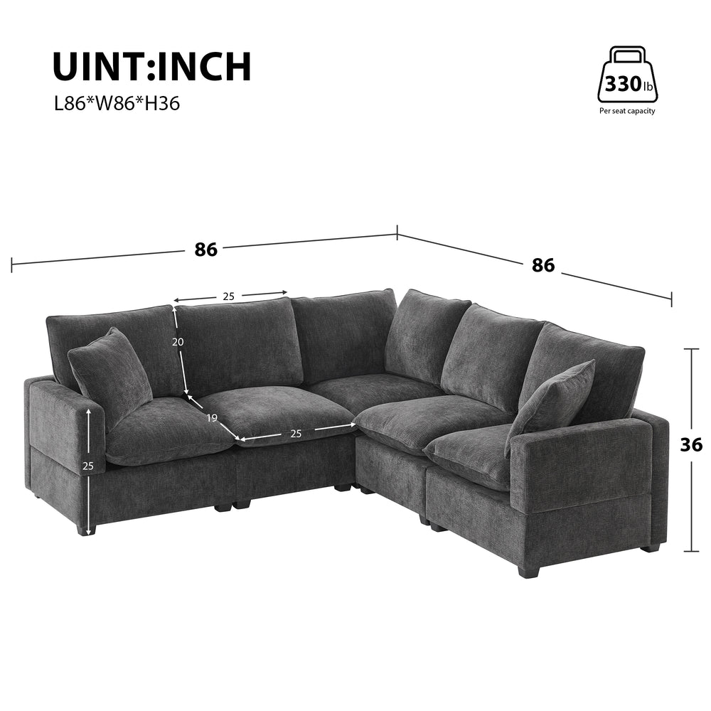 Cozy Corner L-Shaped Sofa Set