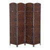 Chic Brown Wicker Privacy Screen Divider