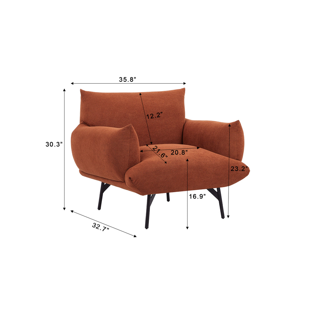 Chic Curry Upholstered Armchair