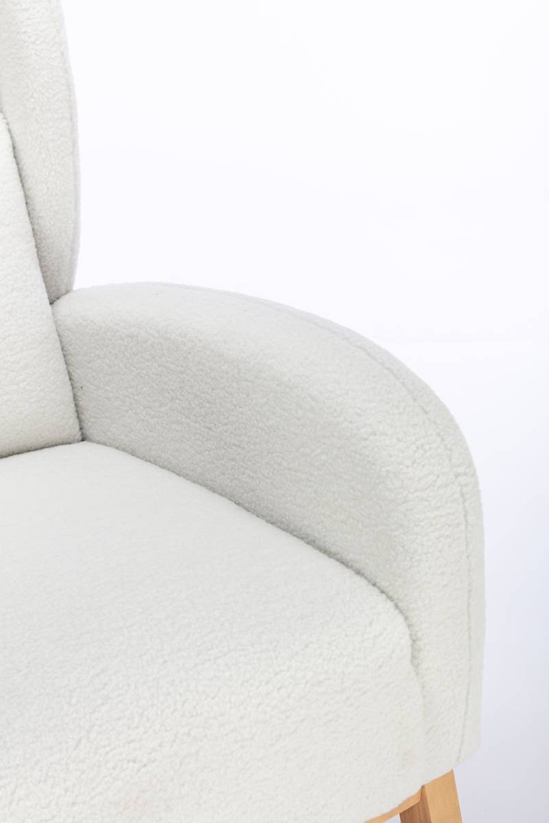 Cozy Ivory Teddy Rocking Chair