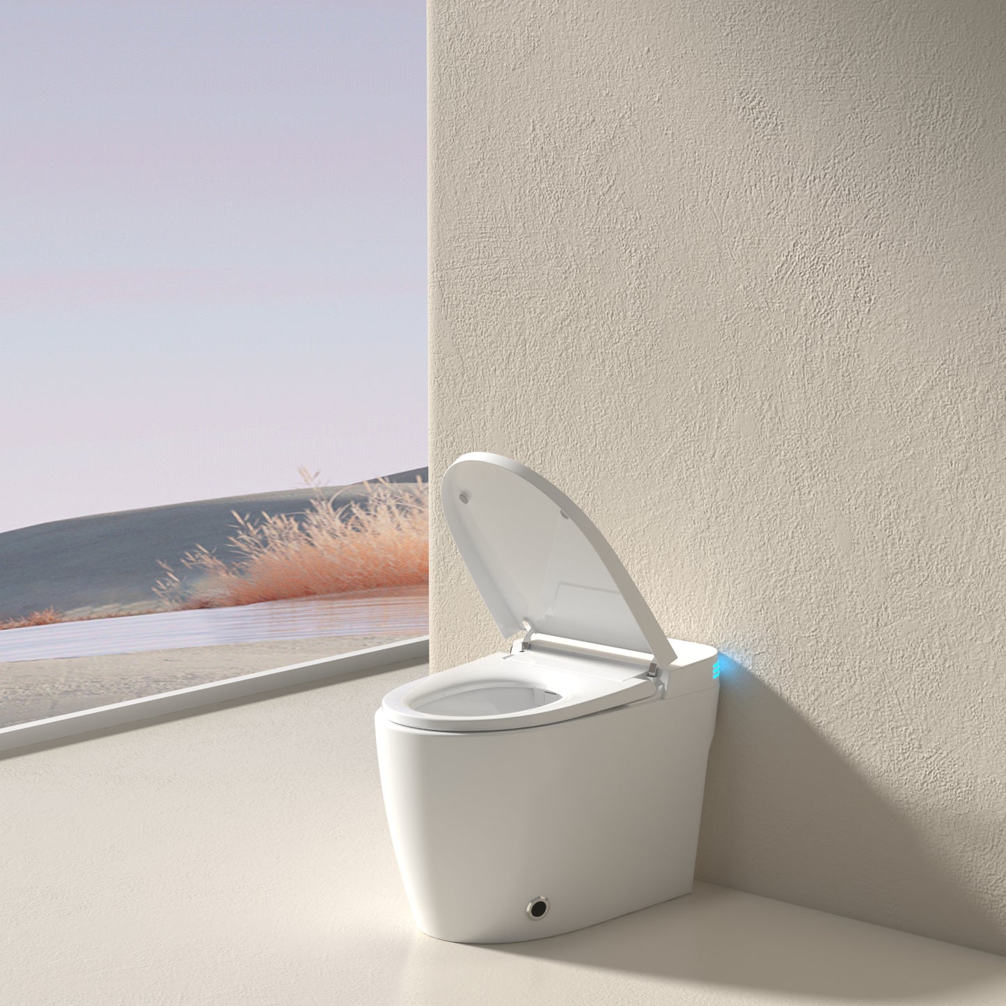 Voice-Controlled Smart Bidet Toilet with Heated Seat & Auto Features