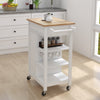 Versatile Rolling Kitchen Cart with Adjustable Shelves