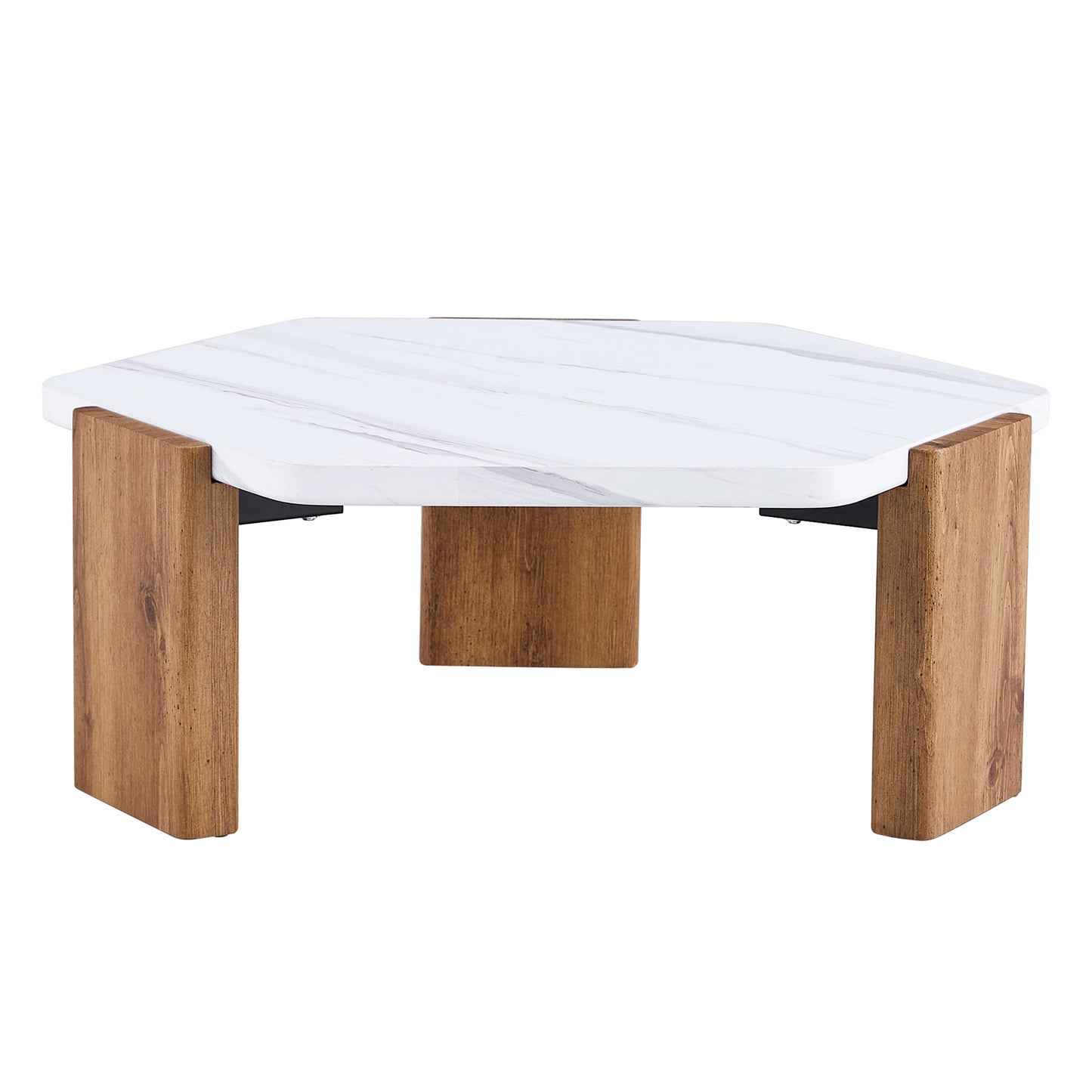 Chic White Top Coffee Table