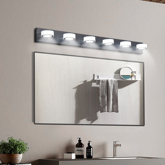 Sleek Black 6-Light Vanity Lamp