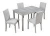 Elegant Wooden Dining Set with Plush Chairs