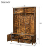 Rustic Charm Hall Tree with Storage and Hooks