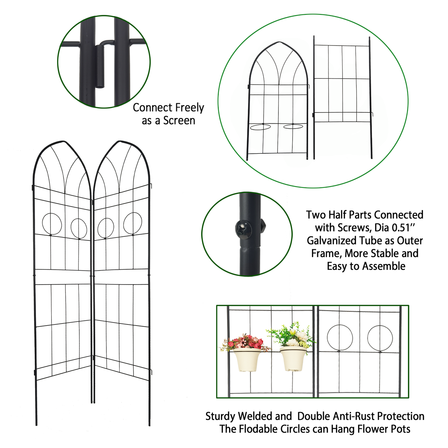 Garden Glory Metal Trellis Set