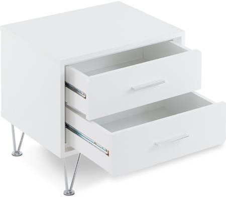 Sleek White Nightstand by ACME