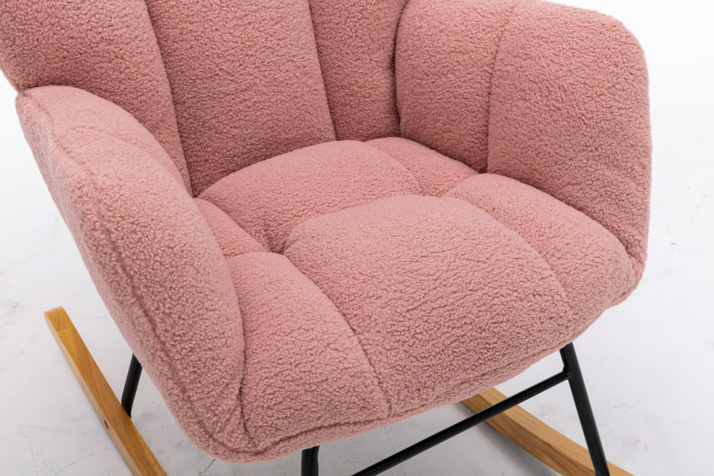 Cozy Pink Tufted Rocker