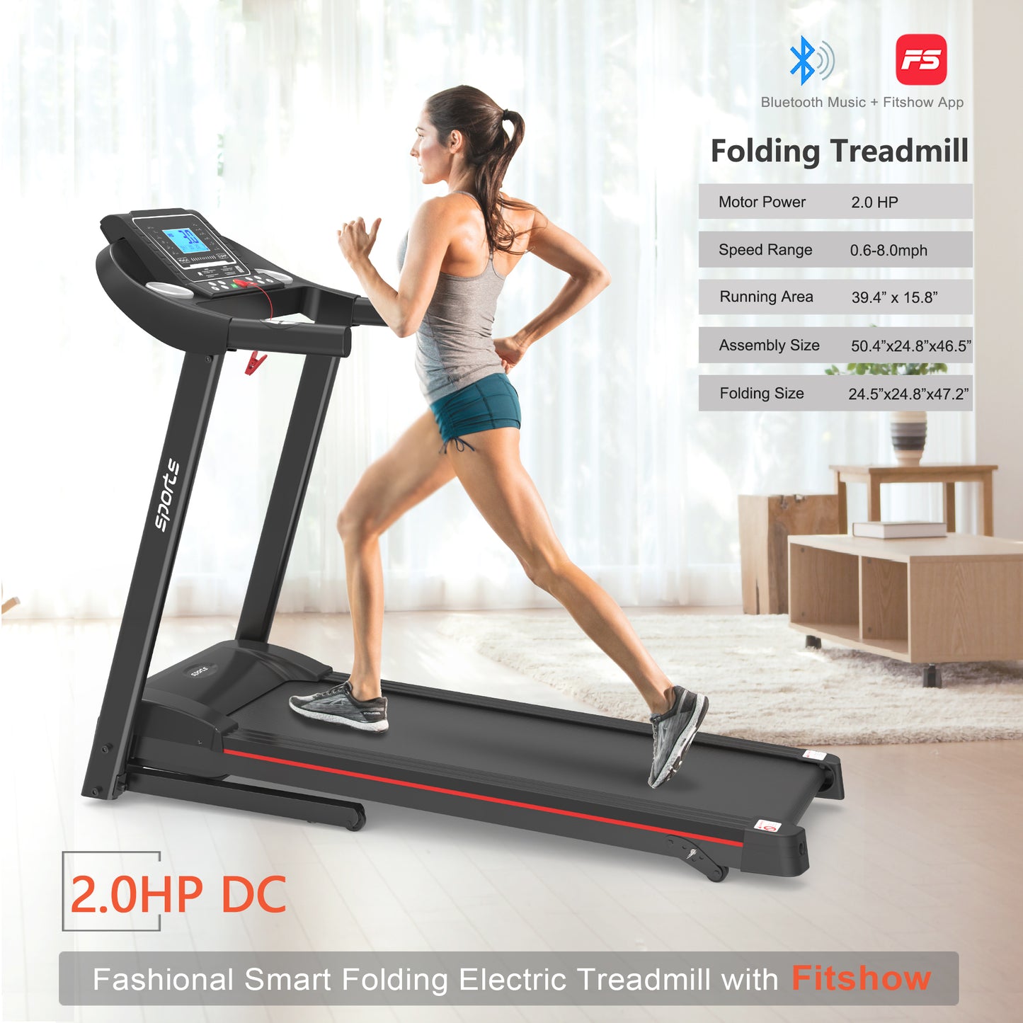 Fitshow Bluetooth Treadmill: Your Home Workout Buddy!