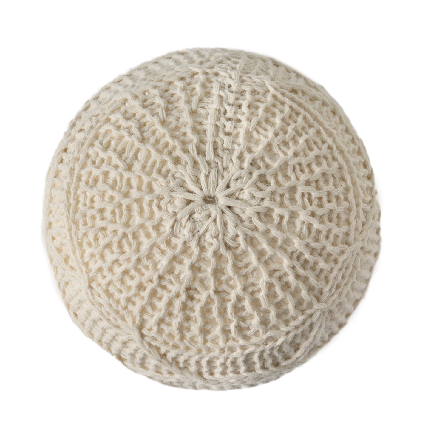 Cozy Malibu Round Wool Pouf