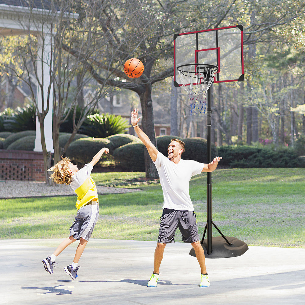 Adjustable Portable Basketball Hoop with Wheels