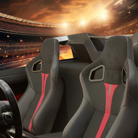 Sporty Red Racing Seats with Reclinable Design