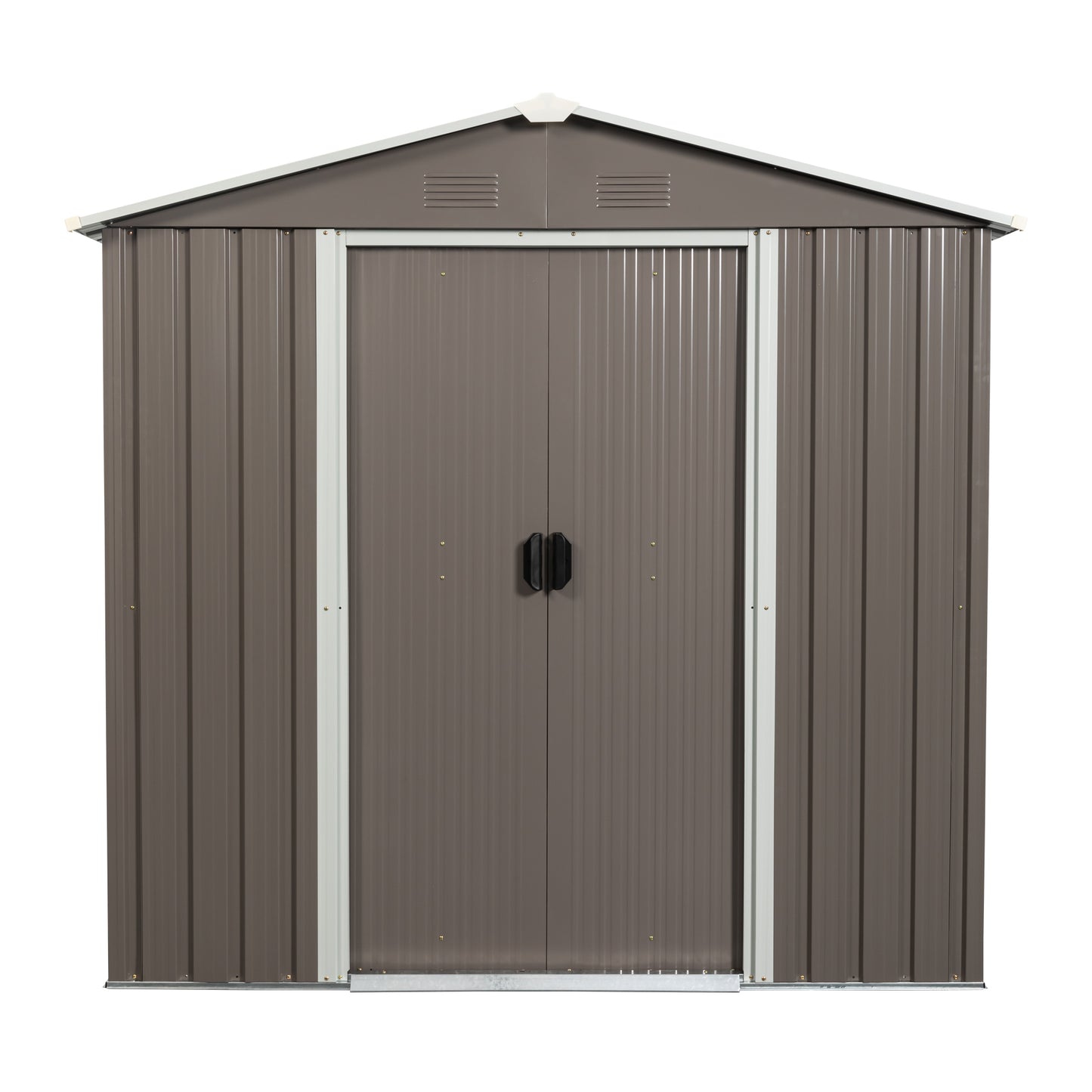 Gray Outdoor Metal Storage Shed