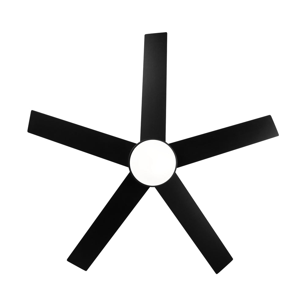 Sleek Black Ceiling Fan with Light