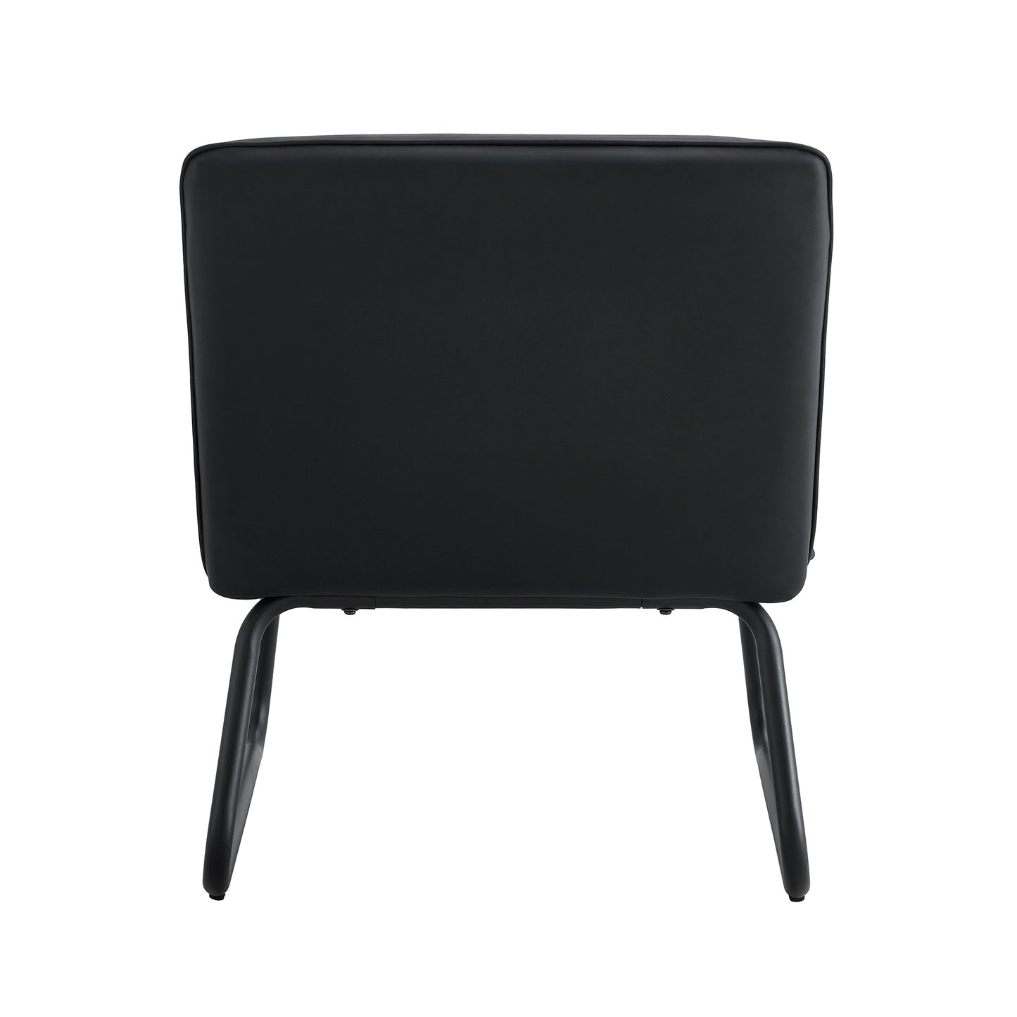 Sleek Black Armless Sofa Chair