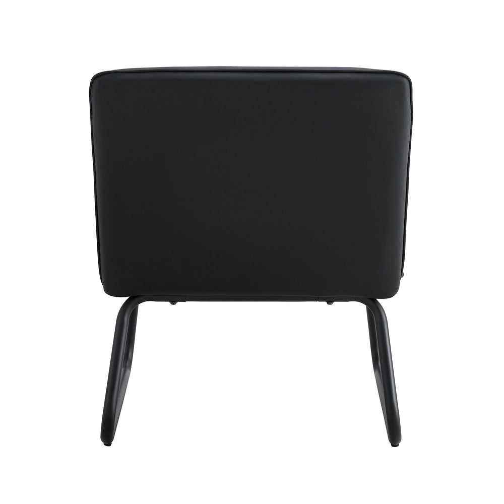 Sleek Black Armless Sofa Chair