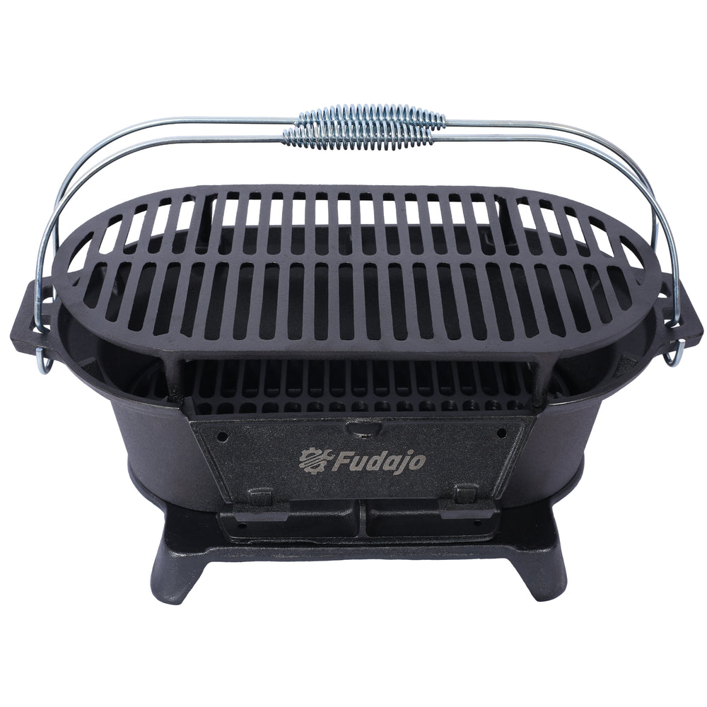 Portable Cast Iron Grill & Skillet Combo