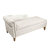 Cozy Velvet Chaise with Storage and Pillow