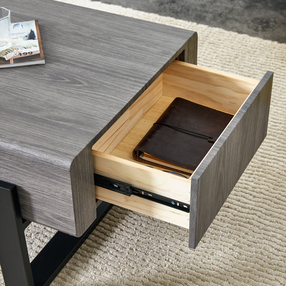 Sleek & Space-Saving Coffee Table with Wood Drawers