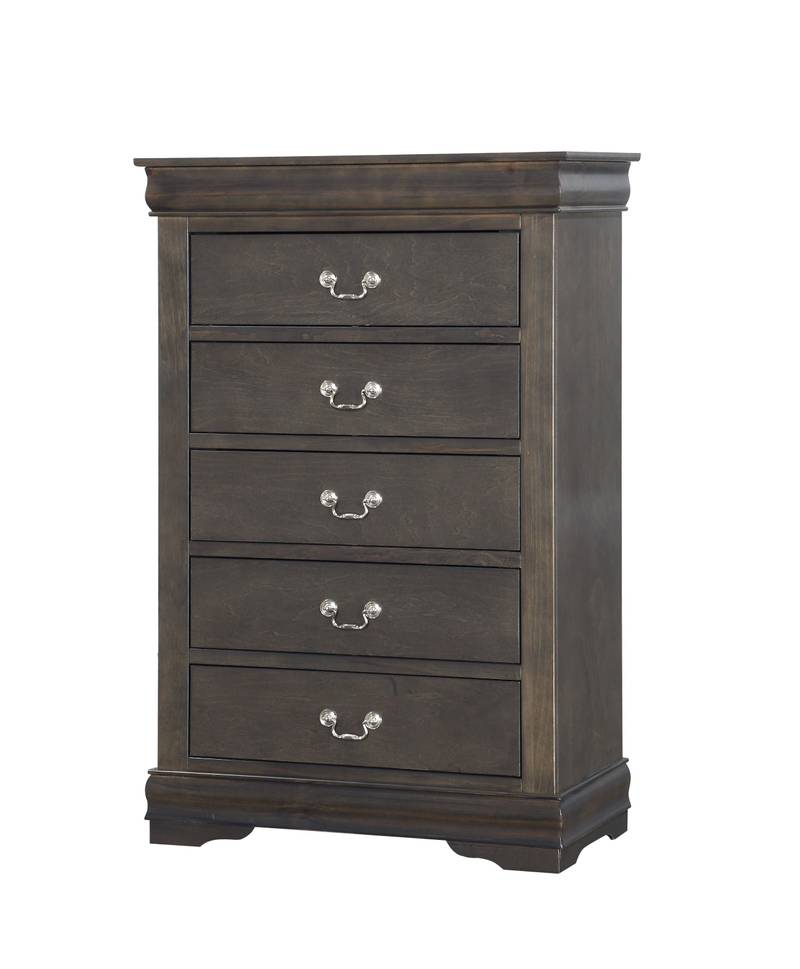 Elegant Dark Gray Louis Philippe Chest