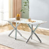 Chic Marble-Top Dining Table