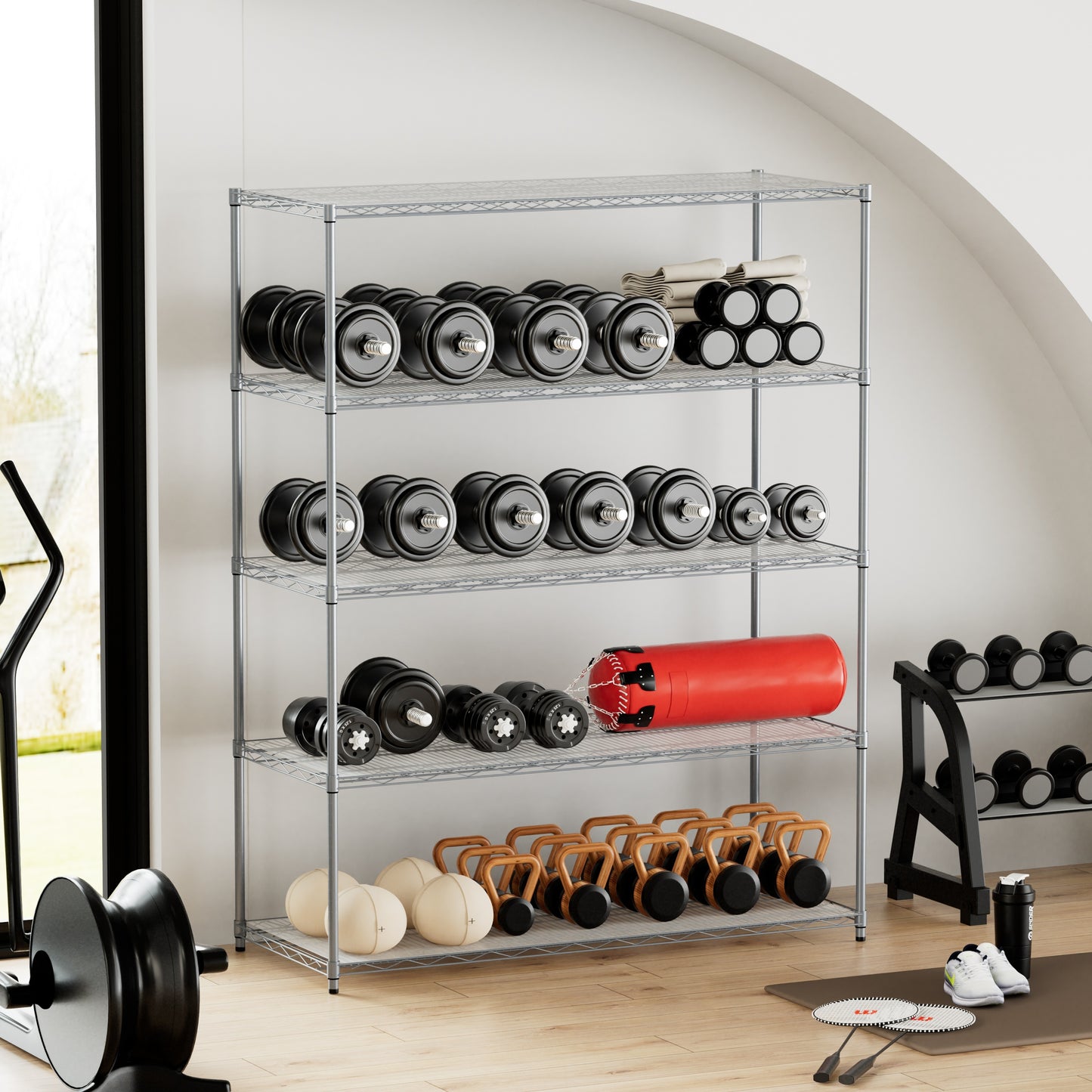 Versatile Heavy-Duty Rolling Shelving Unit