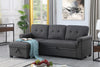 Cozy Gray Reversible Sleeper Sofa with Storage Chaise