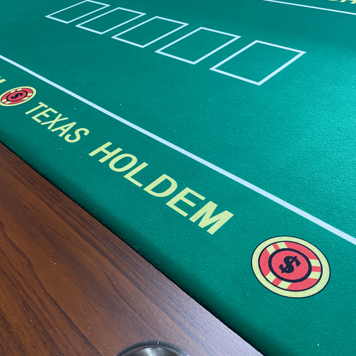 Deluxe Oval Texas Hold'em Poker Table with LED Lights