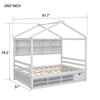 Cozy Haven Bed with Roof & Storage