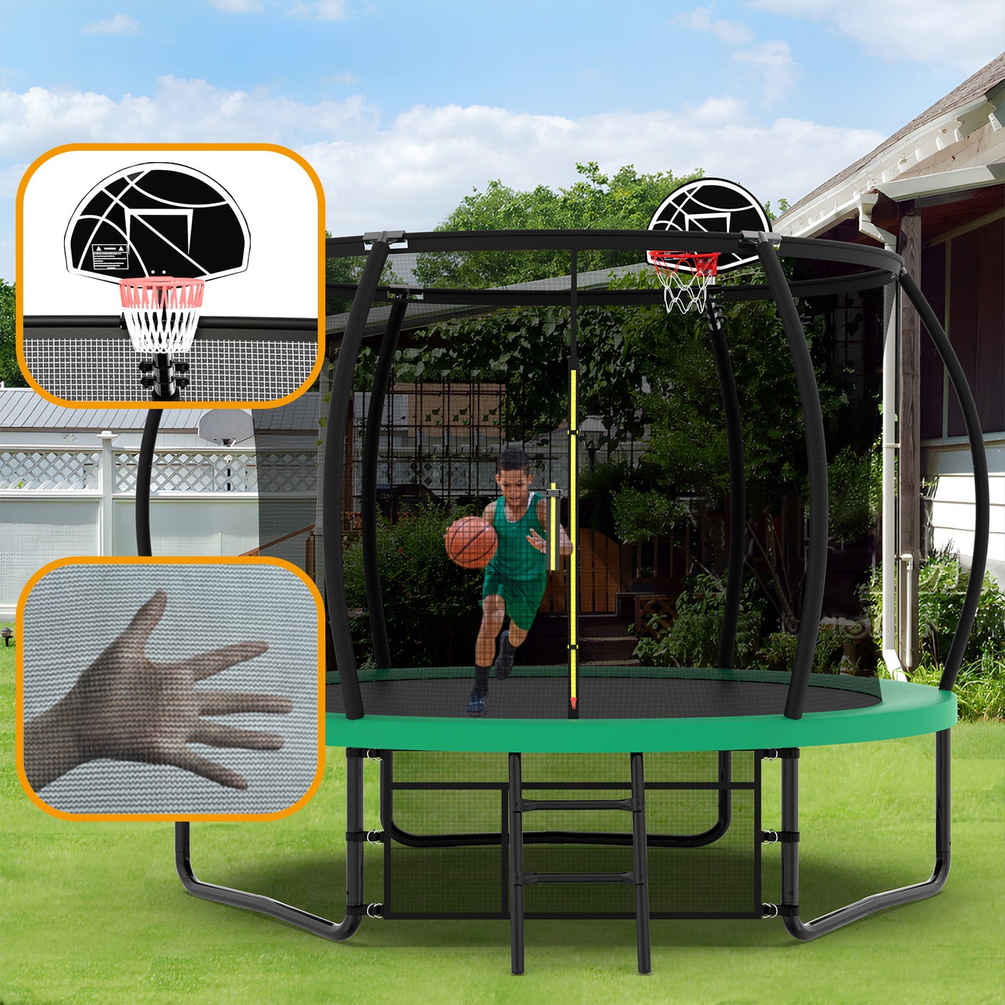 Pumpkin Bounce & Shoot Trampoline