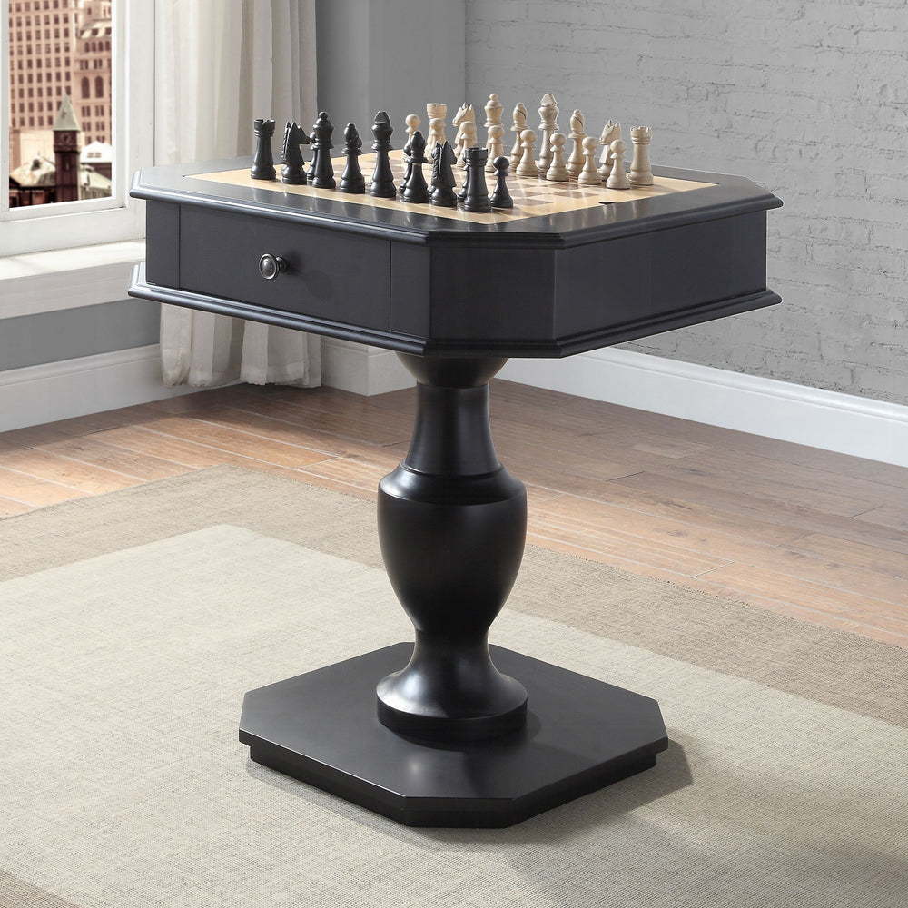 Game On: Stylish Black Two-Drawer Table