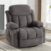 Cozy Heated Massage Recliner with USB and Cup Holders - Grey