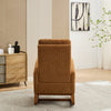 Cozy Glider Rocking Chair with Footrest & Side Pocket - Caramel