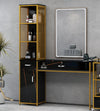 Stylish Salon Station with Storage and Lockable Drawer