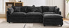 Chic L-Shape Chenille Sofa with Ottoman & Pillows