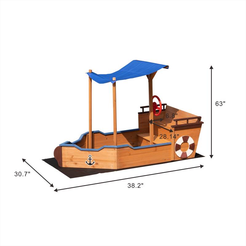 Pirate Ship Play Sandbox