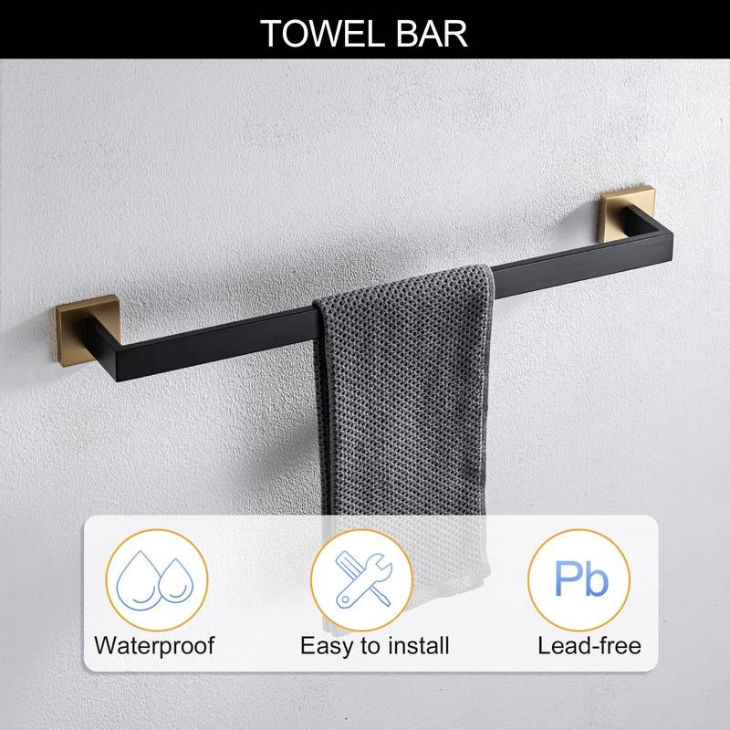 Sleek Stainless Steel Towel Bar Set