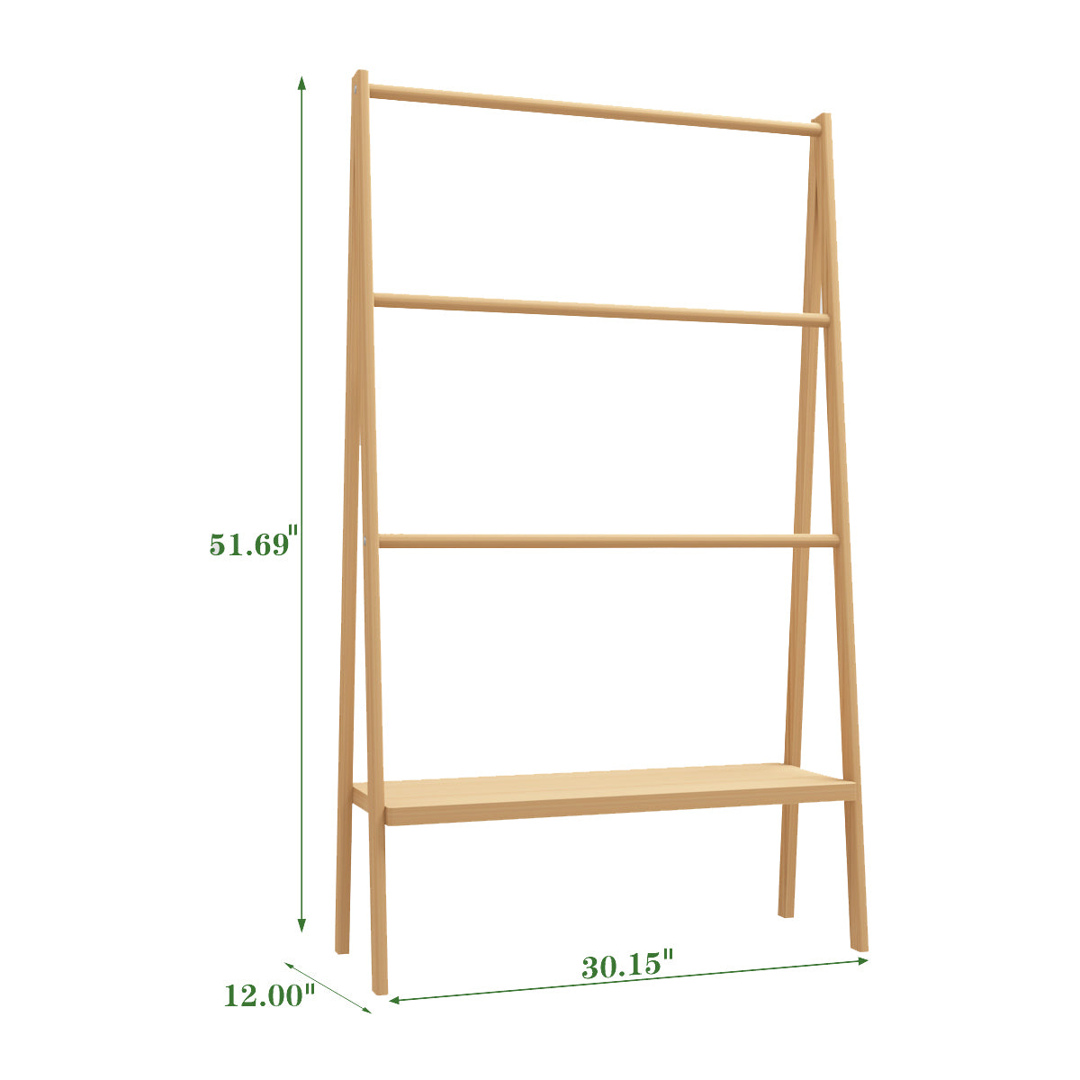 Bamboo Towel & Shelf Rack