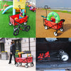 Bright Red Folding Wagon for Gardens & Beaches