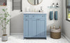 Chic Blue Bathroom Vanity with Effortless Sink